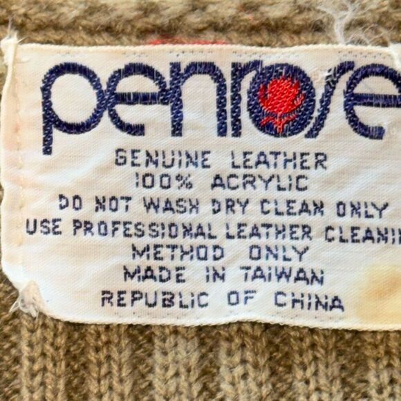 Vintage 60’s 70’s Boho Patchwork Suede Crochet Tie Neck Knit Vest Size Small - Picture 11 of 13